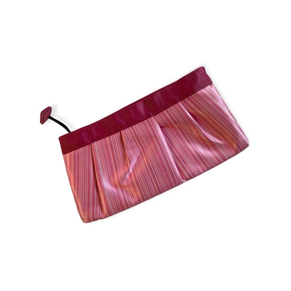 Avon Pink Striped Clutch Bag